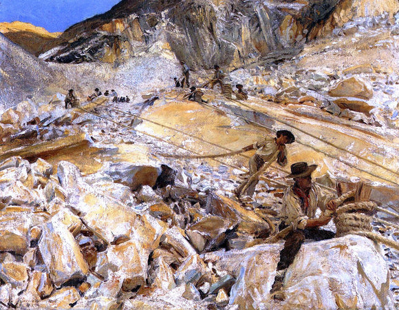  John Singer Sargent Bringing Down Marble from the Quarries to Carrara - Canvas Art Print