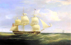  William John Huggins British Sailing Ship - Canvas Art Print