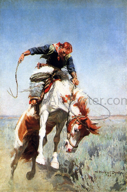  W Herbert Dunton Bronc Rider - Canvas Art Print