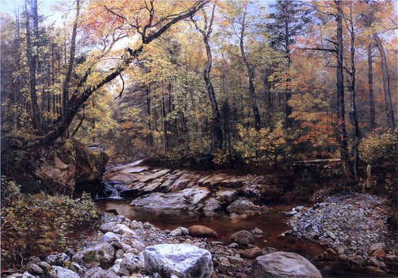  John Lee Fitch Brook in Autumn, Keene Valley, Adirondacks - Canvas Art Print