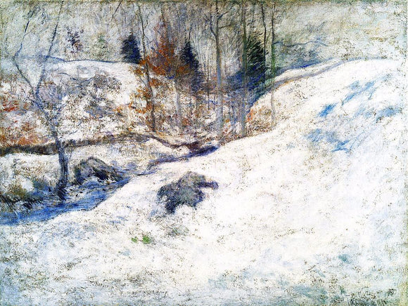  John Twachtman Brook in Winter - Canvas Art Print