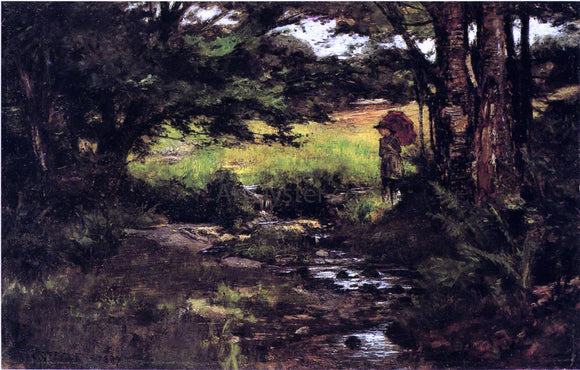  Theodore Clement Steele Brook in Woods - Canvas Art Print