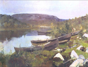  Constantin Alexeevich Korovin Brook of St. Trifon in Pechenga - Canvas Art Print
