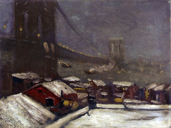  George Luks Brooklyn Bridge - Canvas Art Print