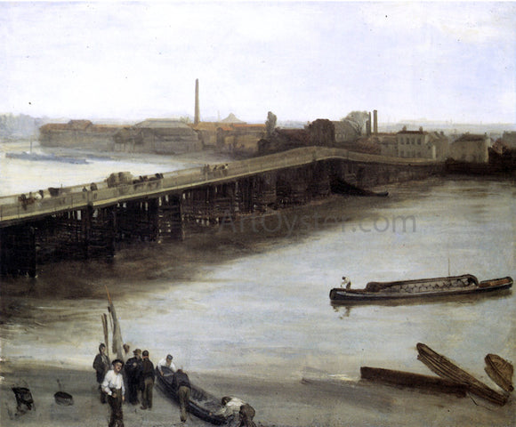  James McNeill Whistler Brown and Silver: Old Battersea Bridge - Canvas Art Print