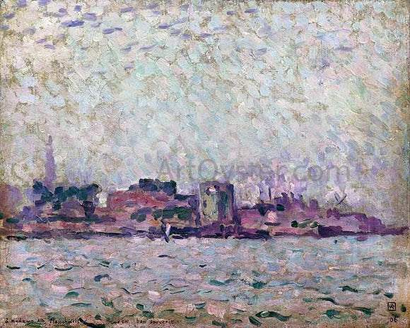  Theo Van Rysselberghe Brume matinal sur le port de Veere - Canvas Art Print