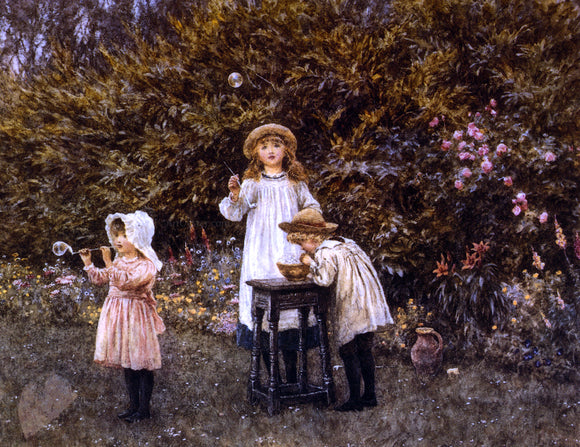  Helen Allingham Bubbles - Canvas Art Print