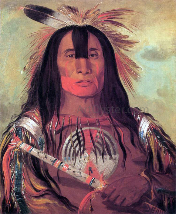  George Catlin A Buffalo Bull's Back Fat, Head Chief, Blood Tribe - Canvas Art Print