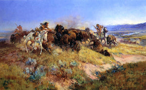  Charles Marion Russell Buffalo Hunt No.40 - Canvas Art Print