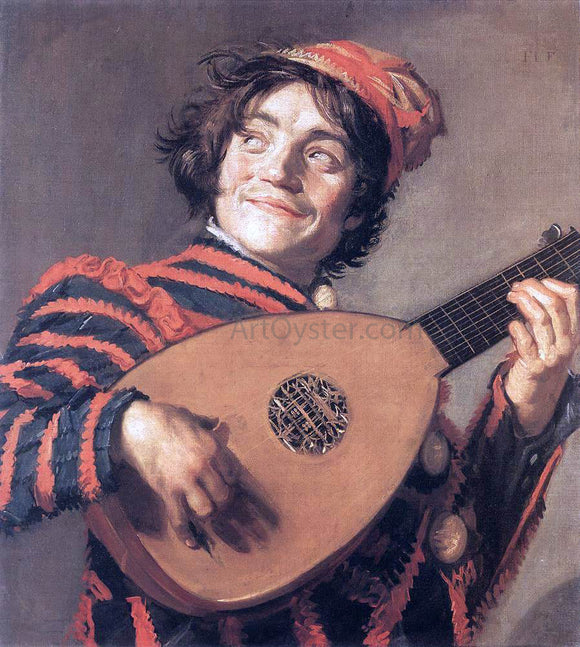  Frans Hals Buffoon Playing a Lute - Canvas Art Print
