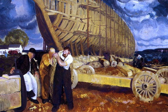  George Wesley Bellows Builders of Ships - Canvas Art Print