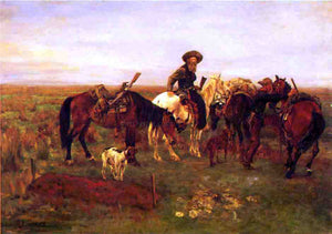  Richard Lorenz Burial on The Plains - Canvas Art Print