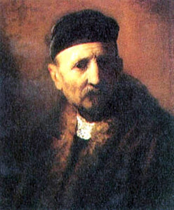  Rembrandt Van Rijn Bust of an Old Man with a Beret - Canvas Art Print