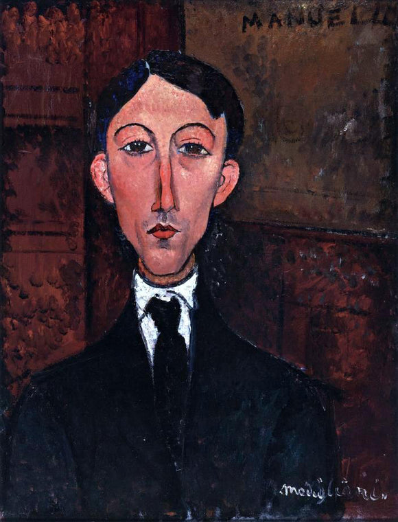  Amedeo Modigliani Bust of Manuel Humbert - Canvas Art Print
