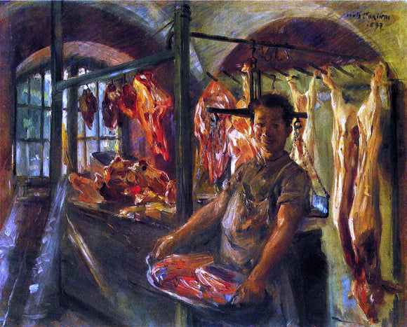  Lovis Corinth Butcher's Shop at Schaftlarn an der Isar - Canvas Art Print