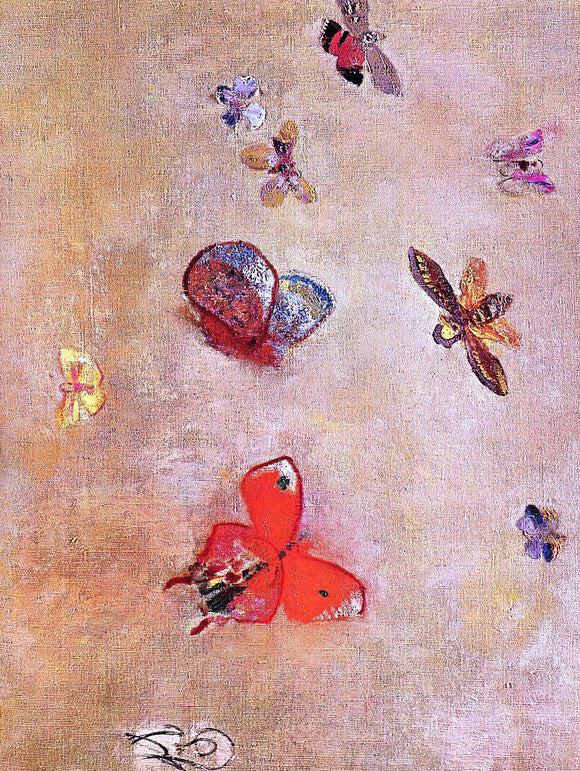  Odilon Redon Butterflies - Canvas Art Print