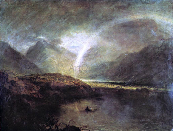  Joseph William Turner Buttermere Lake, with Park of Cromackwater, Cumberland, a Shower - Canvas Art Print