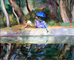  Henri Lebasque By the Fountain - Canvas Art Print