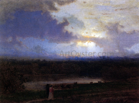  George Inness By the Lake - Canvas Art Print