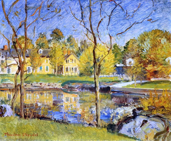  Theodore Wendel By the Pond - Canvas Art Print