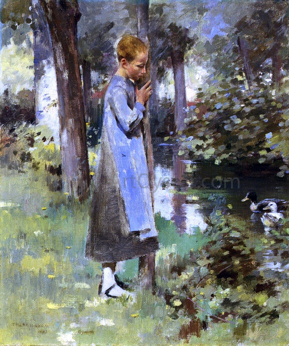  Theodore Robinson By the River - Canvas Art Print