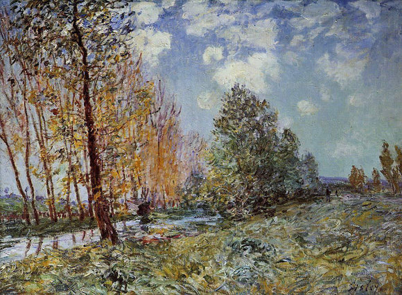  Alfred Sisley By the River - Canvas Art Print