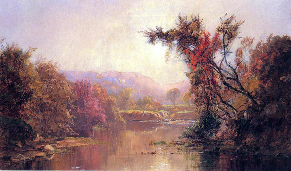  Jasper Francis Cropsey By the River - Canvas Art Print