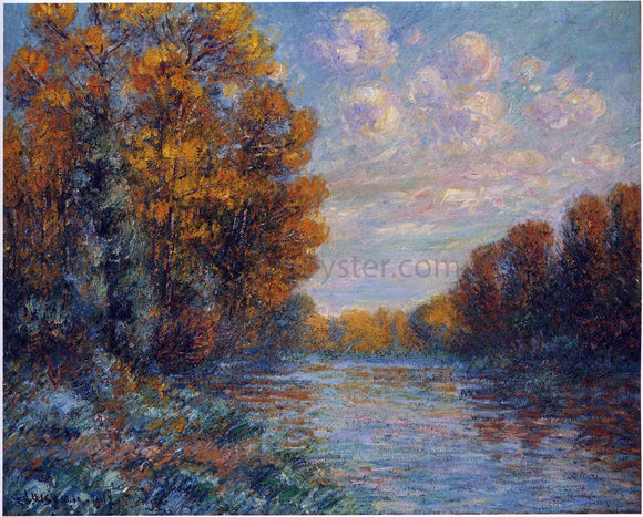  Gustave Loiseau By the River in Autumn - Canvas Art Print