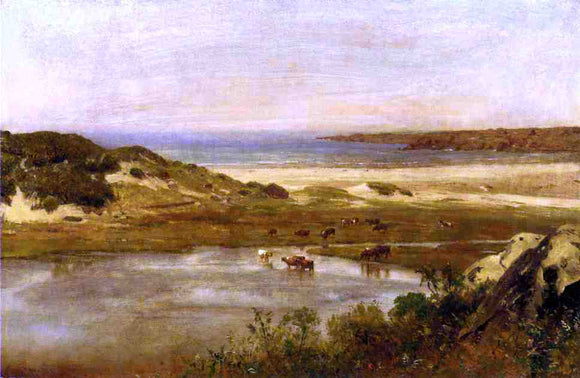  Thomas Worthington Whittredge By the Sea, Newport, Rhode Island - Canvas Art Print