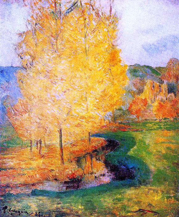  Paul Gauguin By the Stream, Autumn - Canvas Art Print