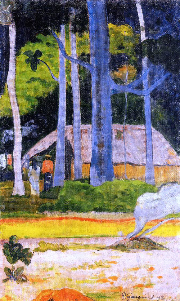  Paul Gauguin A Cabin under the Trees - Canvas Art Print