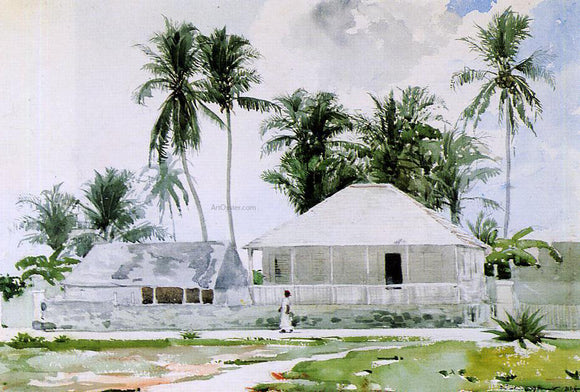  Winslow Homer Cabins, Nassau - Canvas Art Print