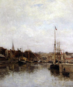  Stanislas Lepine Caen, The Dock of Saint-Pierre - Canvas Art Print