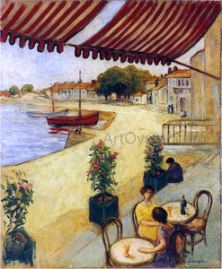  Henri Lebasque Cafe sur la Port - Canvas Art Print
