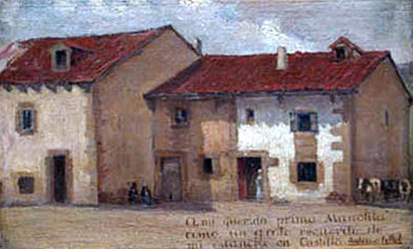  Antonio Fillol Granell Calle de Pueblo - Canvas Art Print