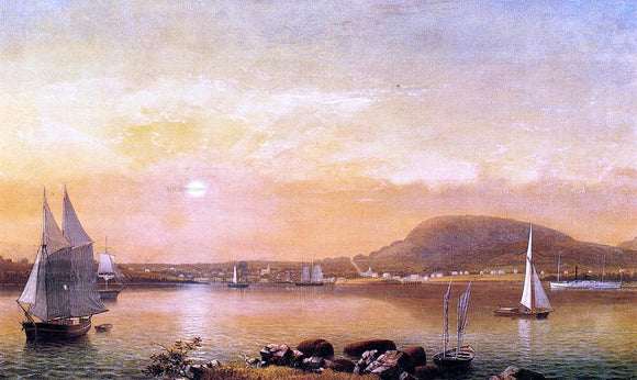  Fitz Hugh Lane Camden Mountains and Harbor from the North Point of Negro Island - Canvas Art Print