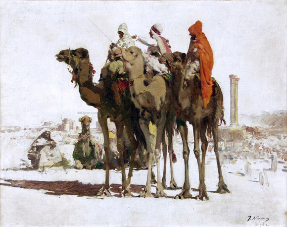  Jose Navarro Llorens Camellos - Canvas Art Print