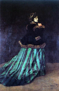  Claude Oscar Monet Camille (also known as The Woman in a Green Dress) - Canvas Art Print