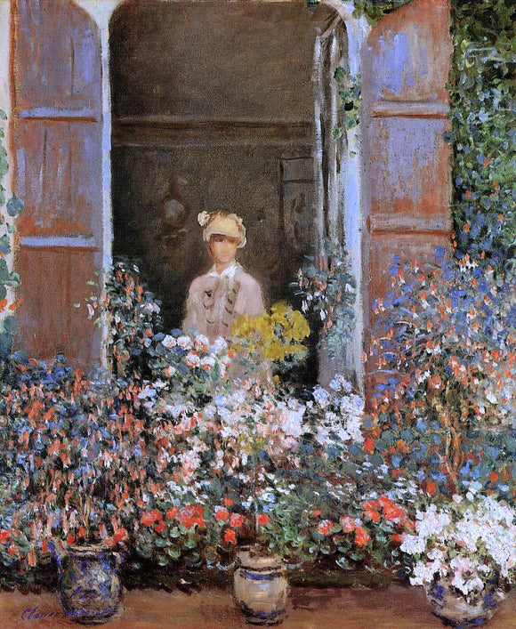  Claude Oscar Monet Camille Monet at the Window, Argentuile - Canvas Art Print