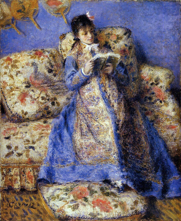  Pierre Auguste Renoir Camille Monet Reading - Canvas Art Print