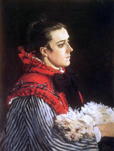  Claude Oscar Monet Camille with a Small Dog - Canvas Art Print