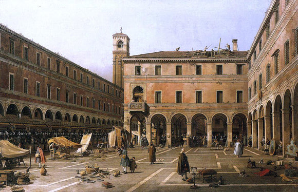  Canaletto Campo di Rialto - Canvas Art Print