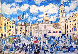  Maurice Prendergast Campo Santa Maria Formosa, Venice - Canvas Art Print