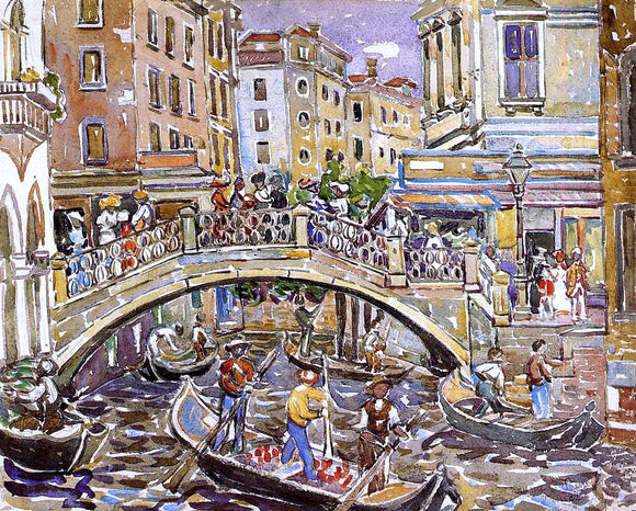  Maurice Prendergast Canal - Canvas Art Print