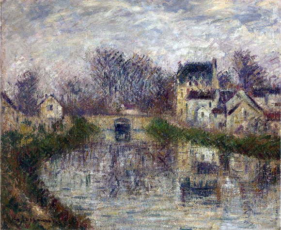  Gustave Loiseau Canal at Moret - Canvas Art Print