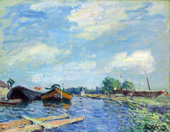  Alfred Sisley Canal at Saint-Mammes - Canvas Art Print