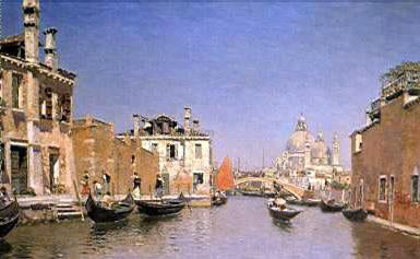  Martin Rico Y Ortega Canal de Venecia - Canvas Art Print