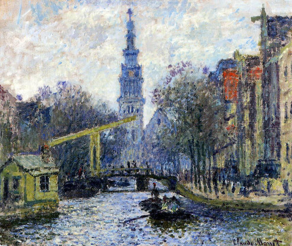  Claude Oscar Monet Canal in Amsterdam - Canvas Art Print
