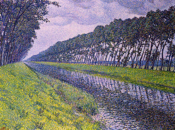  Theo Van Rysselberghe Canal in Flanders - Canvas Art Print