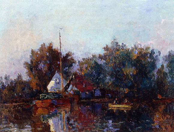  Albert Lebourg Canal in Holland near Rotterdam - Canvas Art Print